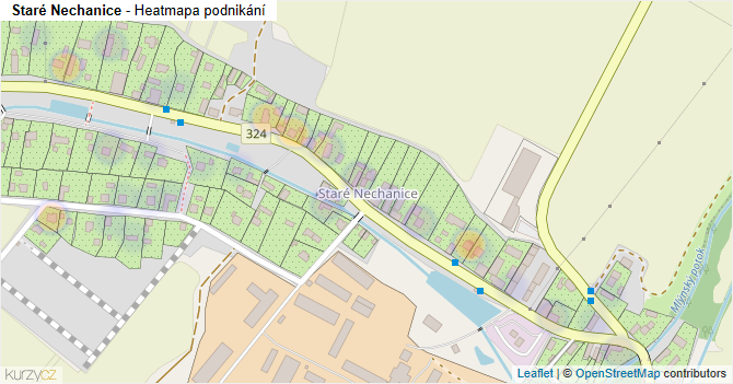 Staré Nechanice - mapa podnikání