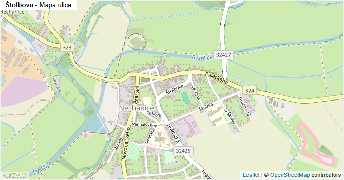 Štolbova - mapa ulice