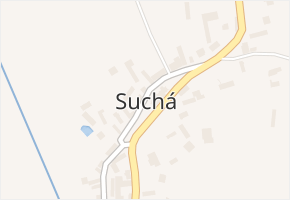 Suchá v obci Nechanice - mapa části obce