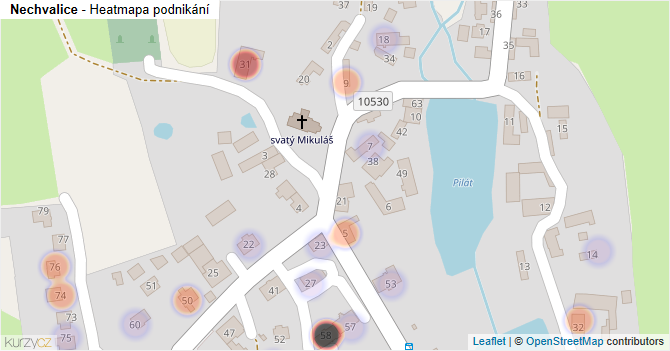 Nechvalice - mapa podnikání