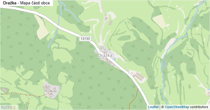 Dražka - mapa části obce
