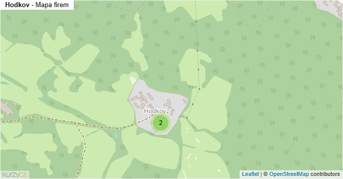 Hodkov - mapa firem