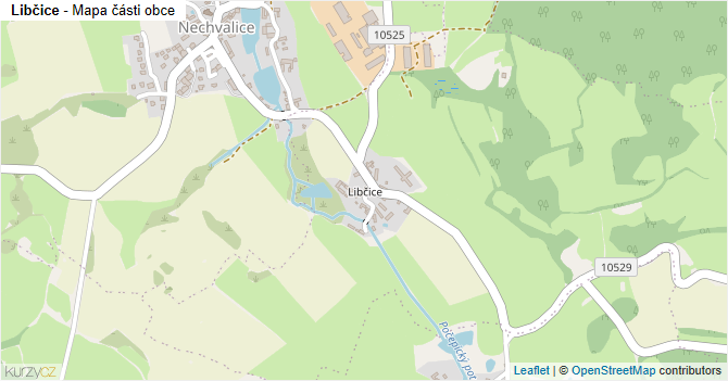 Libčice - mapa části obce