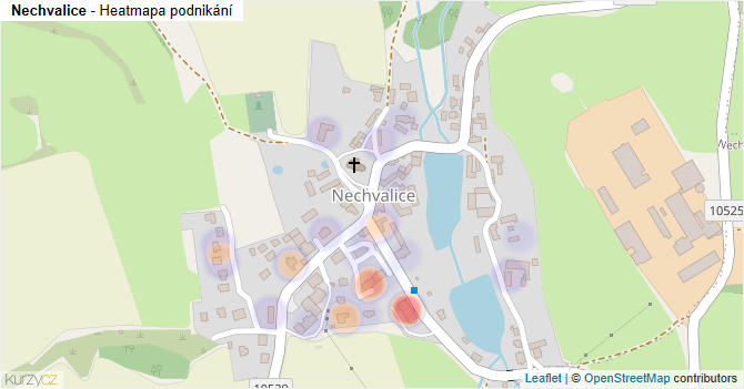 Nechvalice - mapa podnikání
