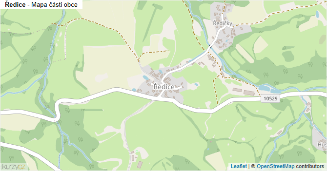 Ředice - mapa části obce