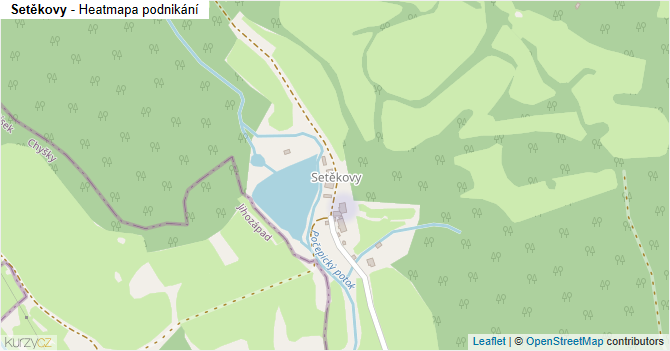 Setěkovy - mapa podnikání