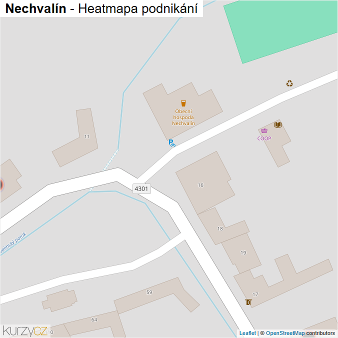 Mapa Nechvalín - Firmy v obci.