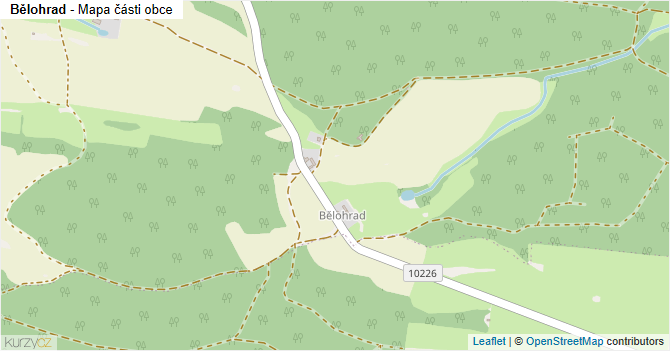 Bělohrad - mapa části obce