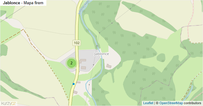 Jablonce - mapa firem