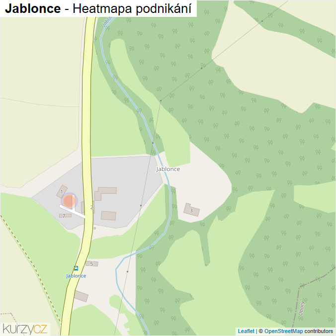 Mapa Jablonce - Firmy v části obce.