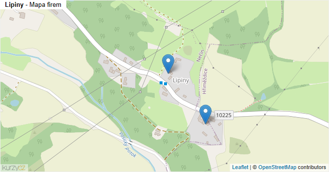 Lipiny - mapa firem