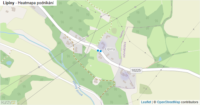 Lipiny - mapa podnikání