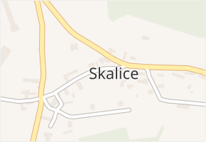 Skalice v obci Nečín - mapa části obce