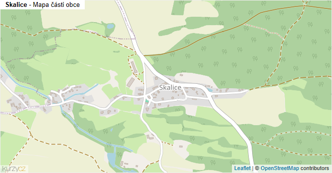 Skalice - mapa části obce