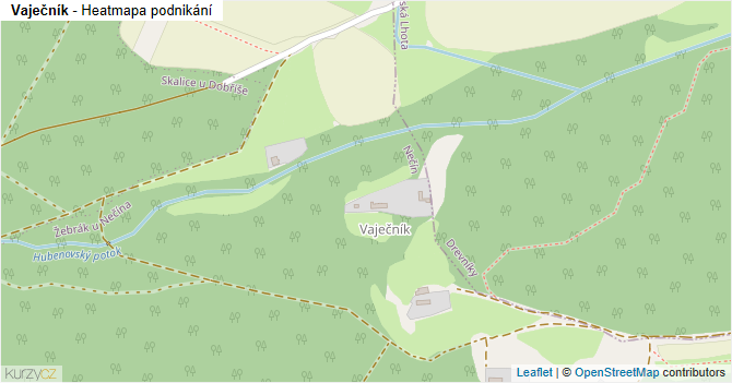 Vaječník - mapa podnikání