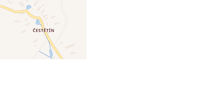 Čestětín v obci Nečtiny - mapa části obce