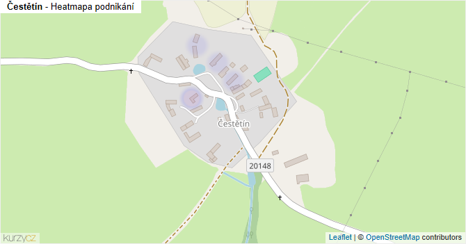 Čestětín - mapa podnikání