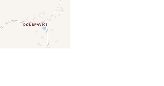 Doubravice v obci Nečtiny - mapa části obce
