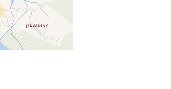 Jedvaniny v obci Nečtiny - mapa části obce