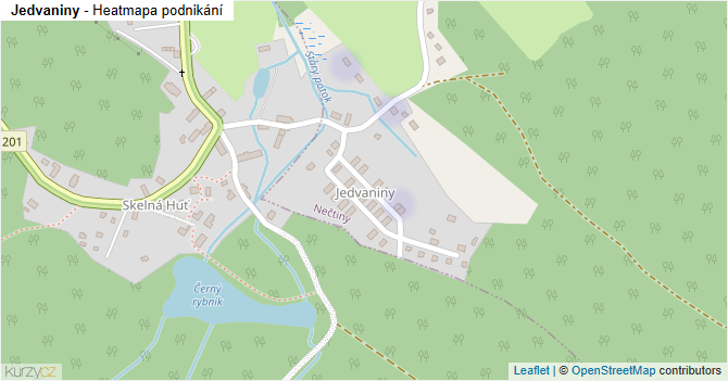Jedvaniny - mapa podnikání