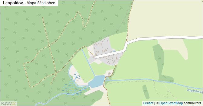 Leopoldov - mapa části obce
