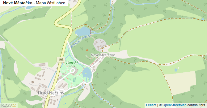 Nové Městečko - mapa části obce