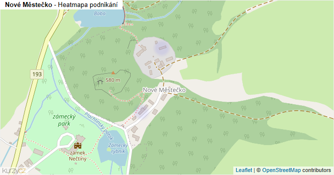Nové Městečko - mapa podnikání