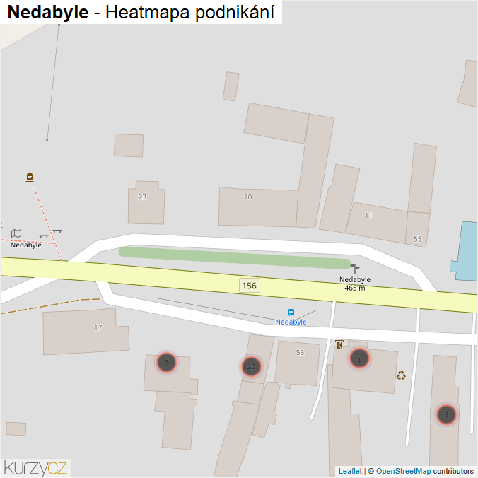 Mapa Nedabyle - Firmy v obci.