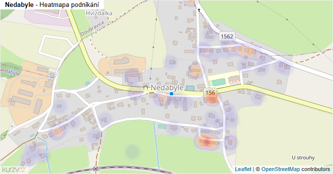 Nedabyle - mapa podnikání