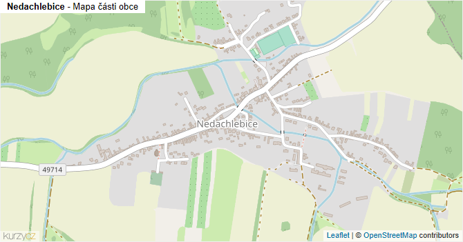 Nedachlebice - mapa části obce