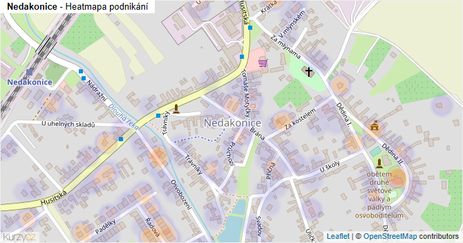 Nedakonice - mapa podnikání