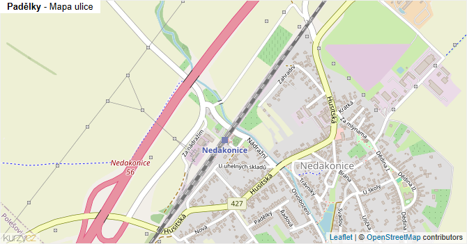 Padělky - mapa ulice