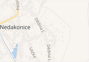 U Školy v obci Nedakonice - mapa ulice
