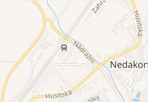 Ulička v obci Nedakonice - mapa ulice