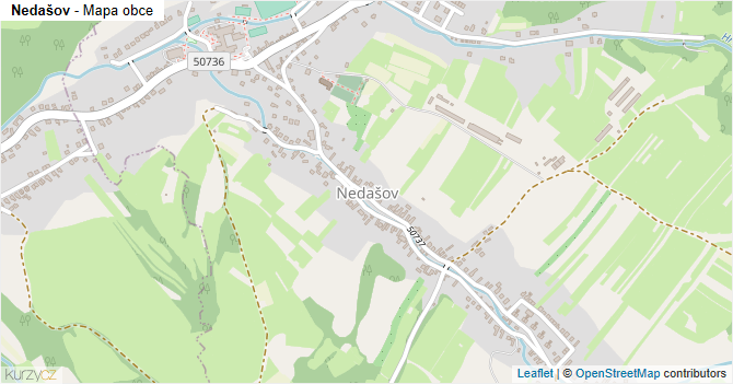 Nedašov - mapa obce
