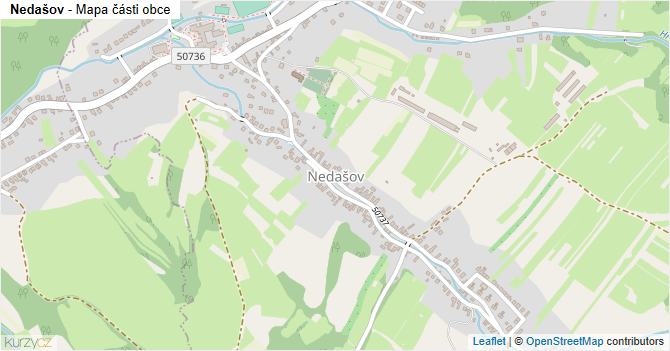 Nedašov - mapa části obce