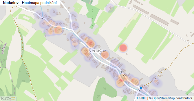 Nedašov - mapa podnikání