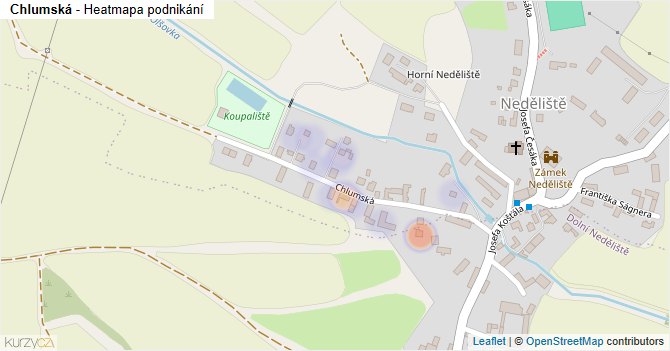 Chlumská - mapa podnikání