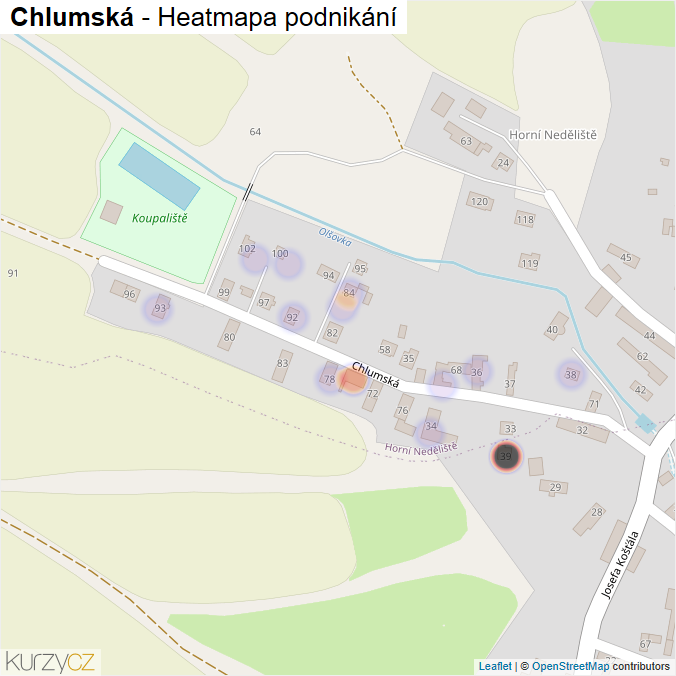 Mapa Chlumská - Firmy v ulici.