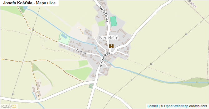 Josefa Košťála - mapa ulice