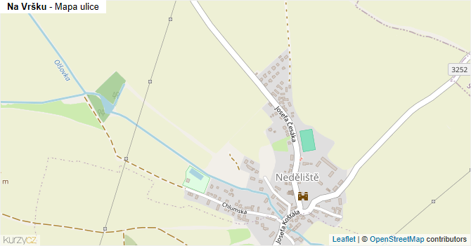 Na Vršku - mapa ulice