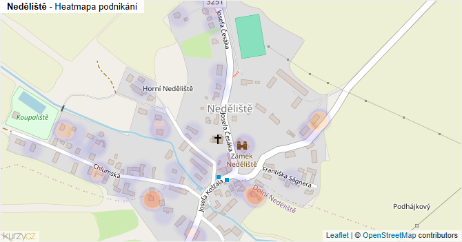 Neděliště - mapa podnikání