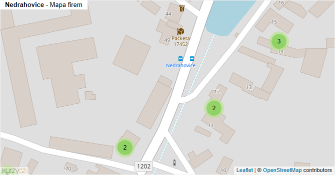 Nedrahovice - mapa firem