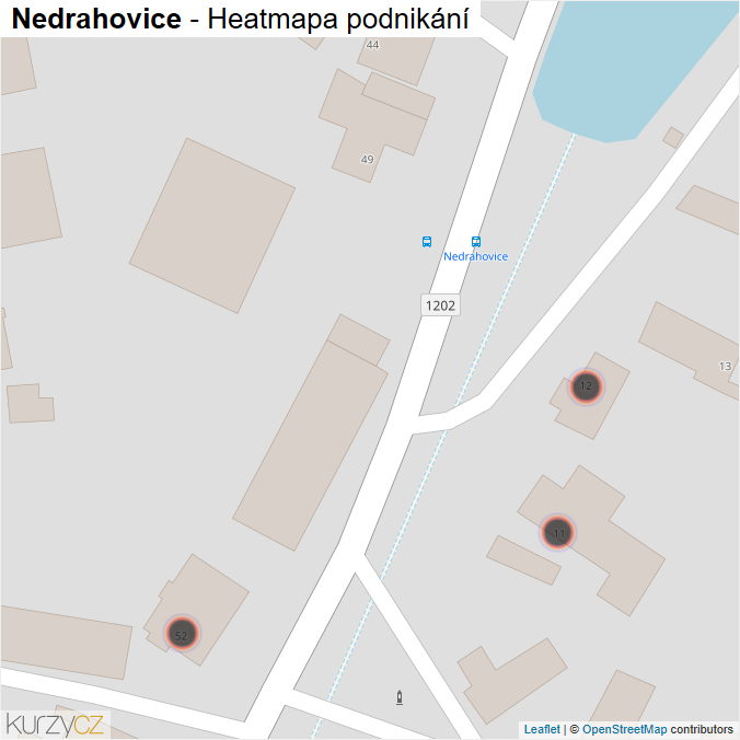 Mapa Nedrahovice - Firmy v obci.