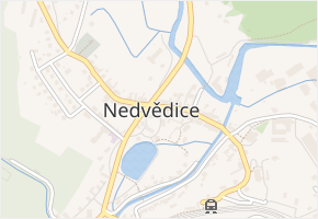 Nedvědice v obci Nedvědice - mapa části obce