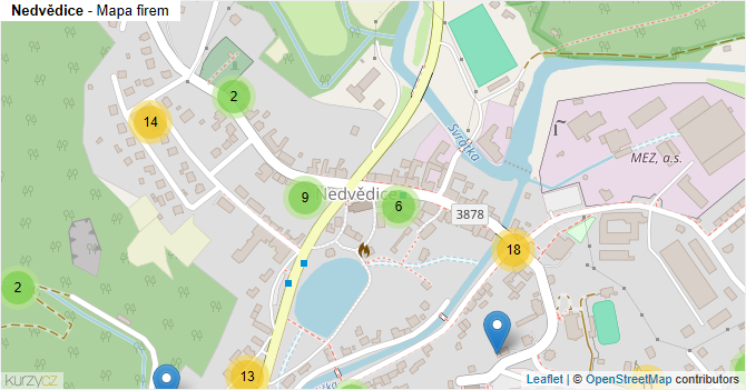 Nedvědice - mapa firem