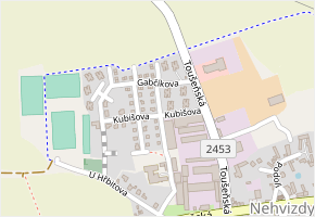 Bedřicha Mouchy v obci Nehvizdy - mapa ulice