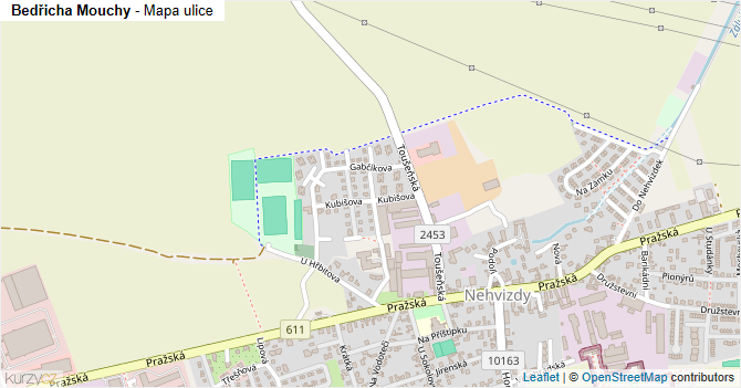 Bedřicha Mouchy - mapa ulice