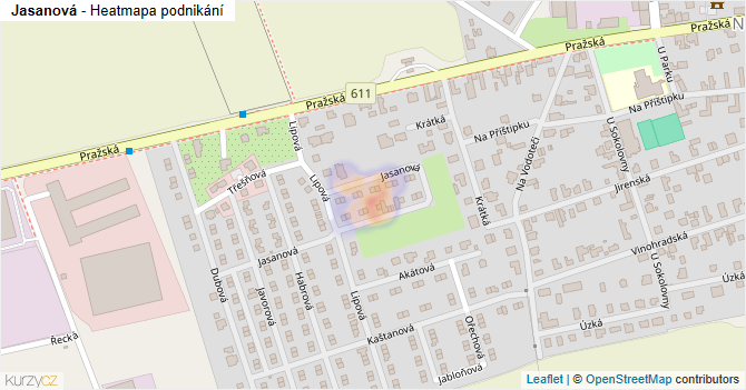 Jasanová - mapa podnikání