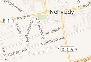 Jirenská v obci Nehvizdy - mapa ulice